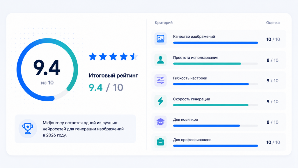 Итоговая оценка Midjourney